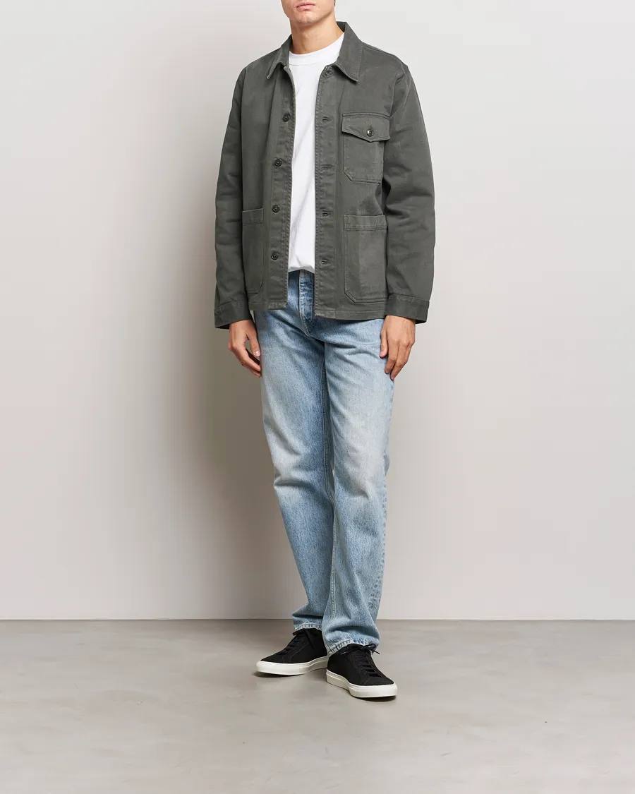 A Day's March Patch Pocket Sturdy Twill Overshirt Olive