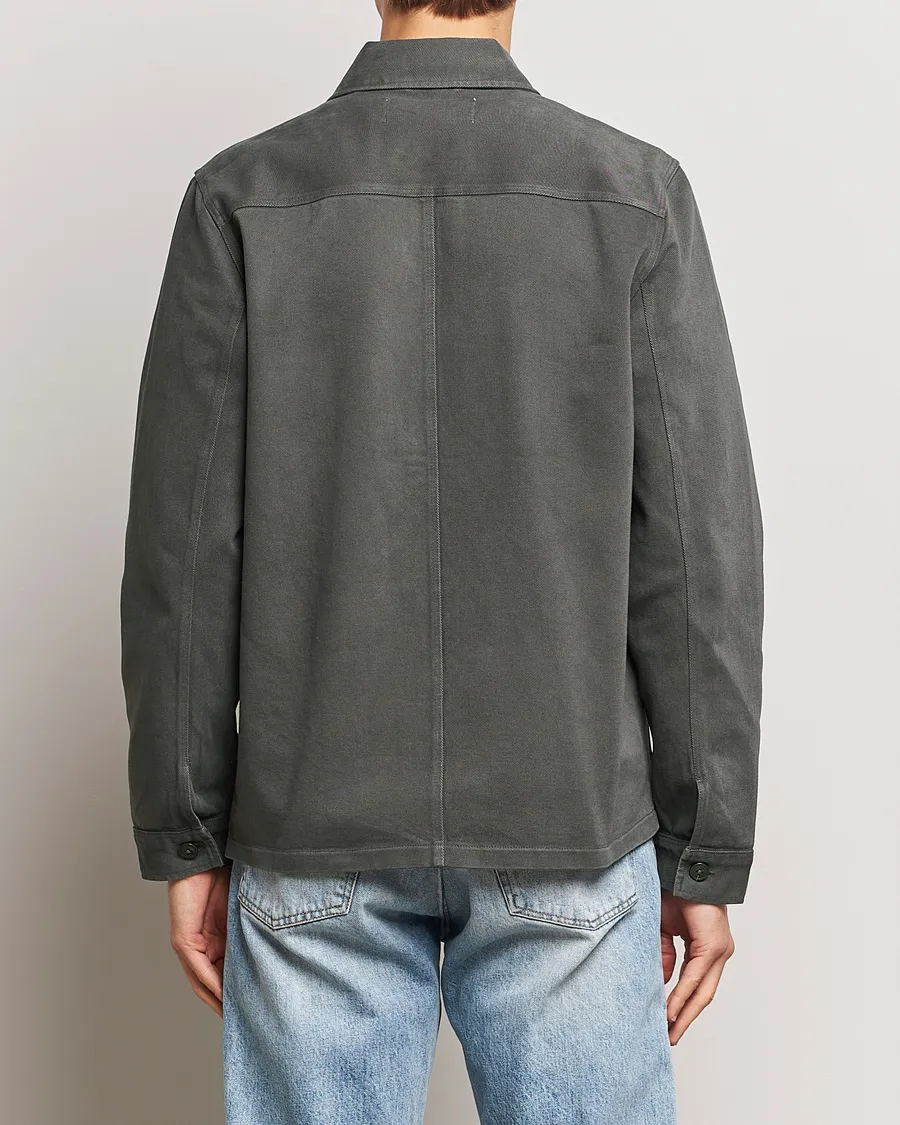 A Day's March Patch Pocket Sturdy Twill Overshirt Olive