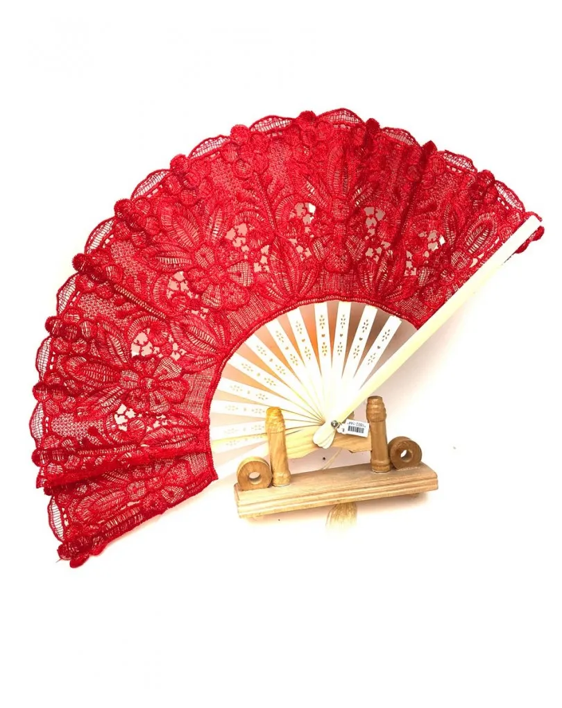 ABANICOS PARA BODAS FIESTAS Y EVENTOS COLOR ROJO