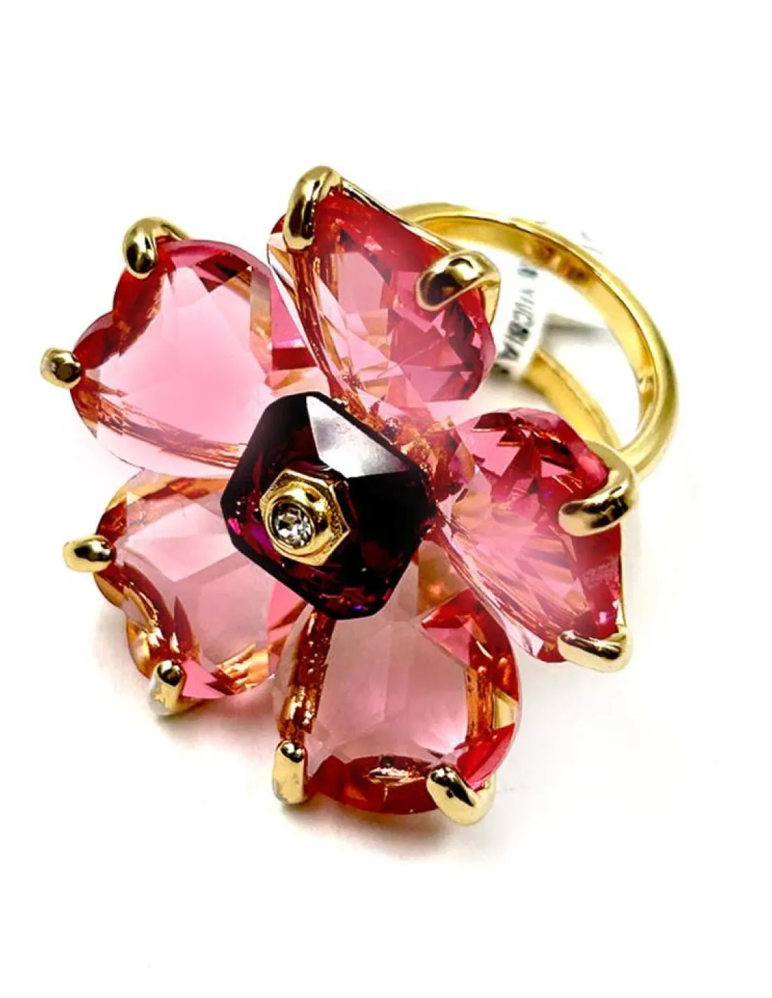 ANILLOS JOYA ROSAS Y FUCSIAS SORTIJA ESPECTACULAR PARA BODAS Y EVENTOS