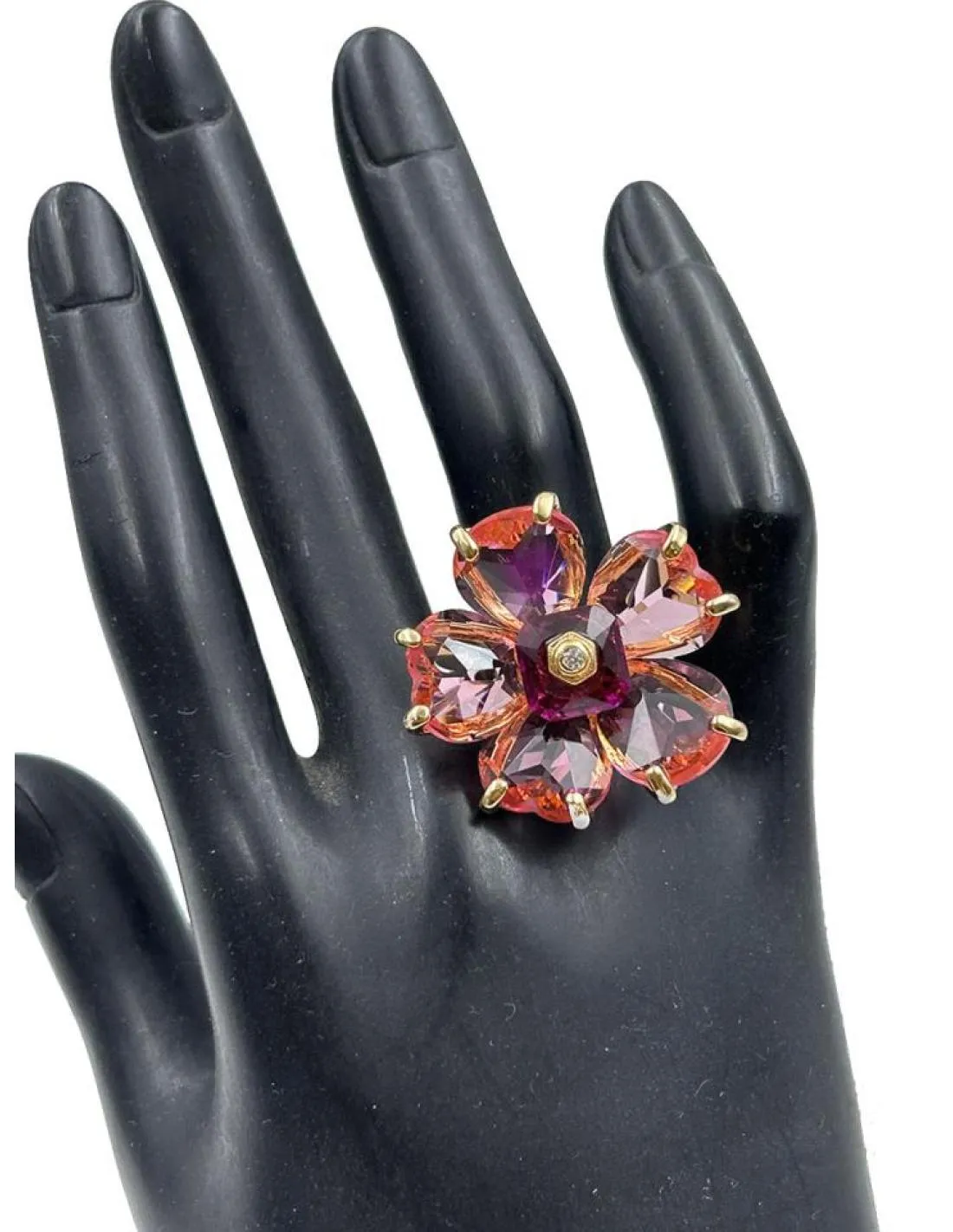 ANILLOS JOYA ROSAS Y FUCSIAS SORTIJA ESPECTACULAR PARA BODAS Y EVENTOS