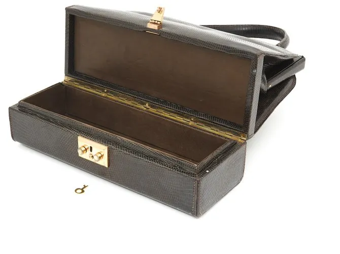 Autre Marque ESTUCHE DE LAGARTO MARRÓN Castaño 