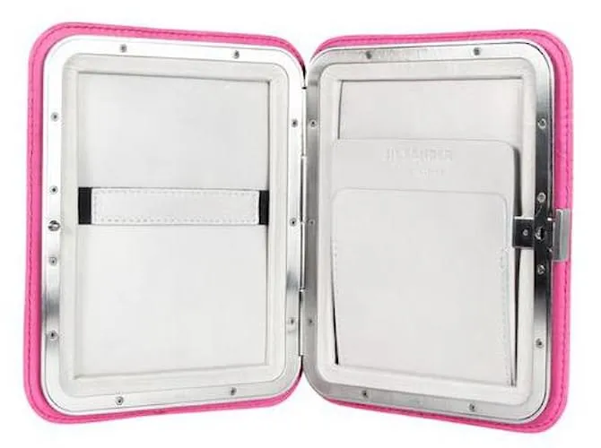 Autre Marque Estuche para pasaporte de pitón rosa del DISEÑADOR CONTEMPORÁNEO 