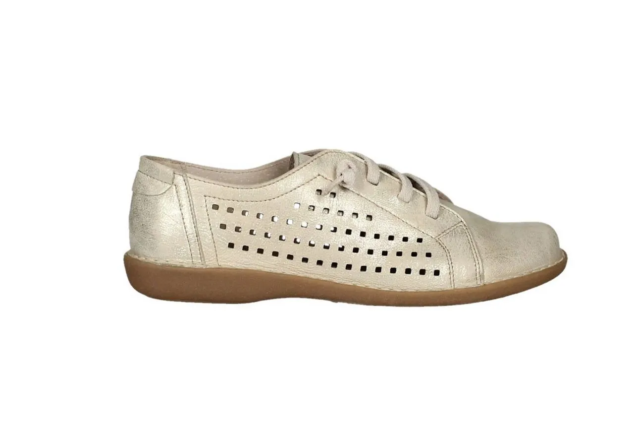 Blucher Nobuck Oro Picados Laterales Cordon Elastico