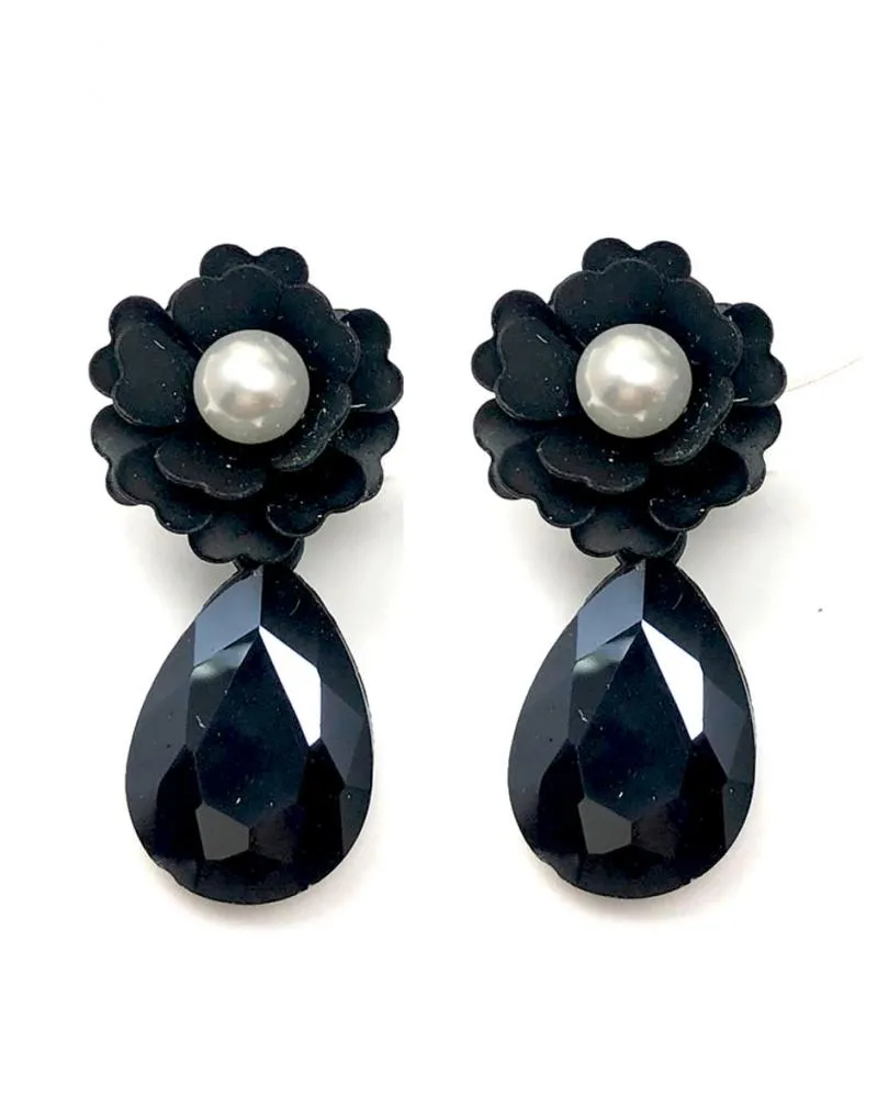 BONITOS PENDIENTES NEGROS PARA BODAS DE PEQUEÑO TAMAÑO