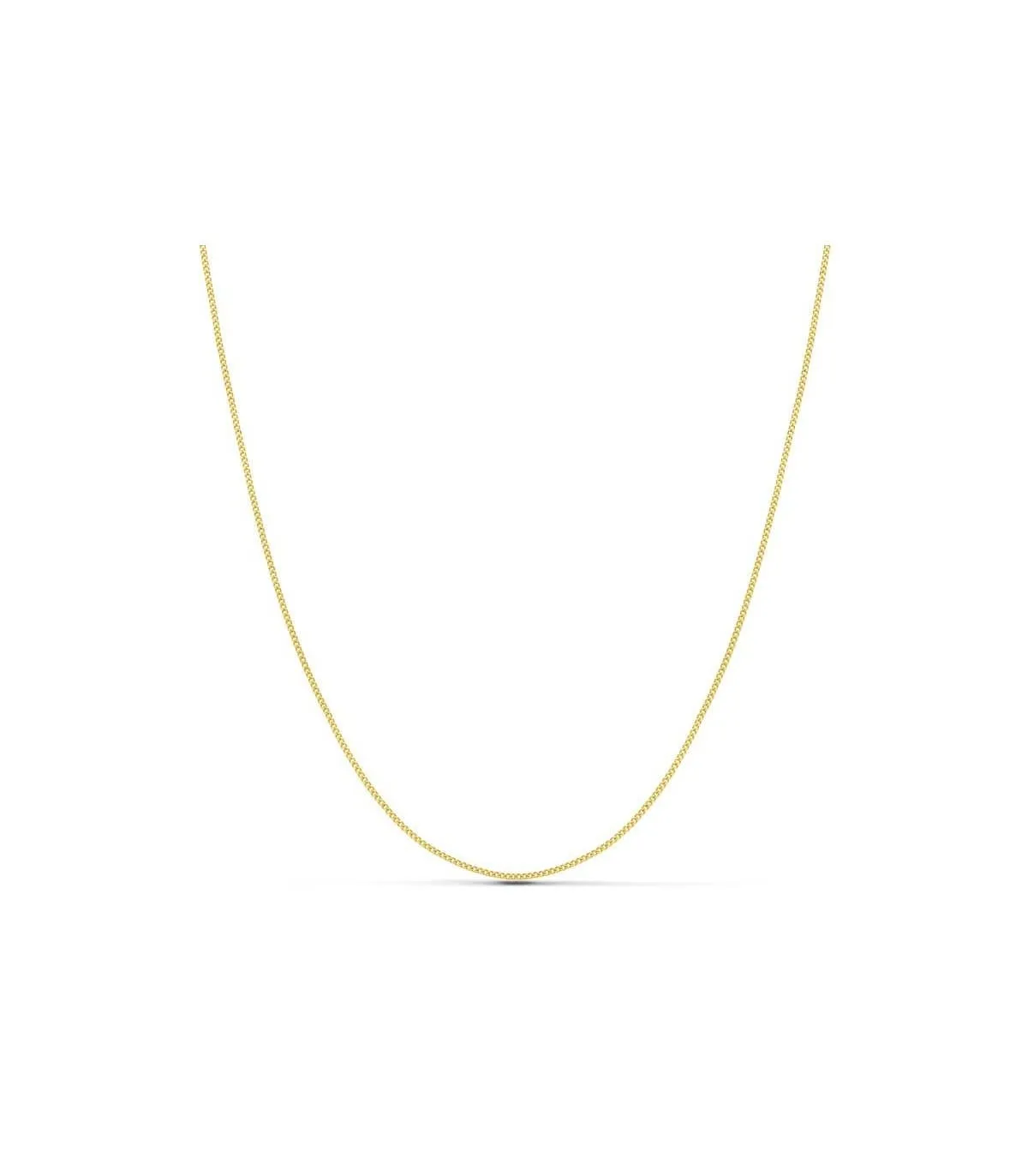 Cadena Barbada 1mm Oro 18 K 45cm