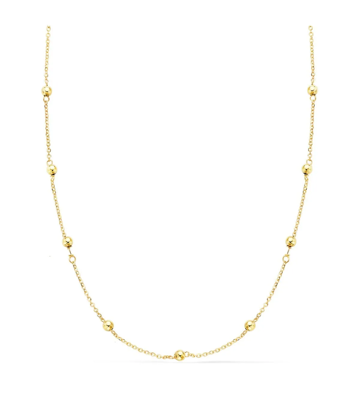 Cadena Bolitas Forzada Oro 18K 45cm