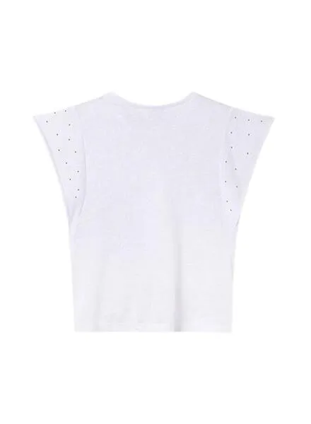 Camiseta Mayoral Tachuelas Blanco Para Niña