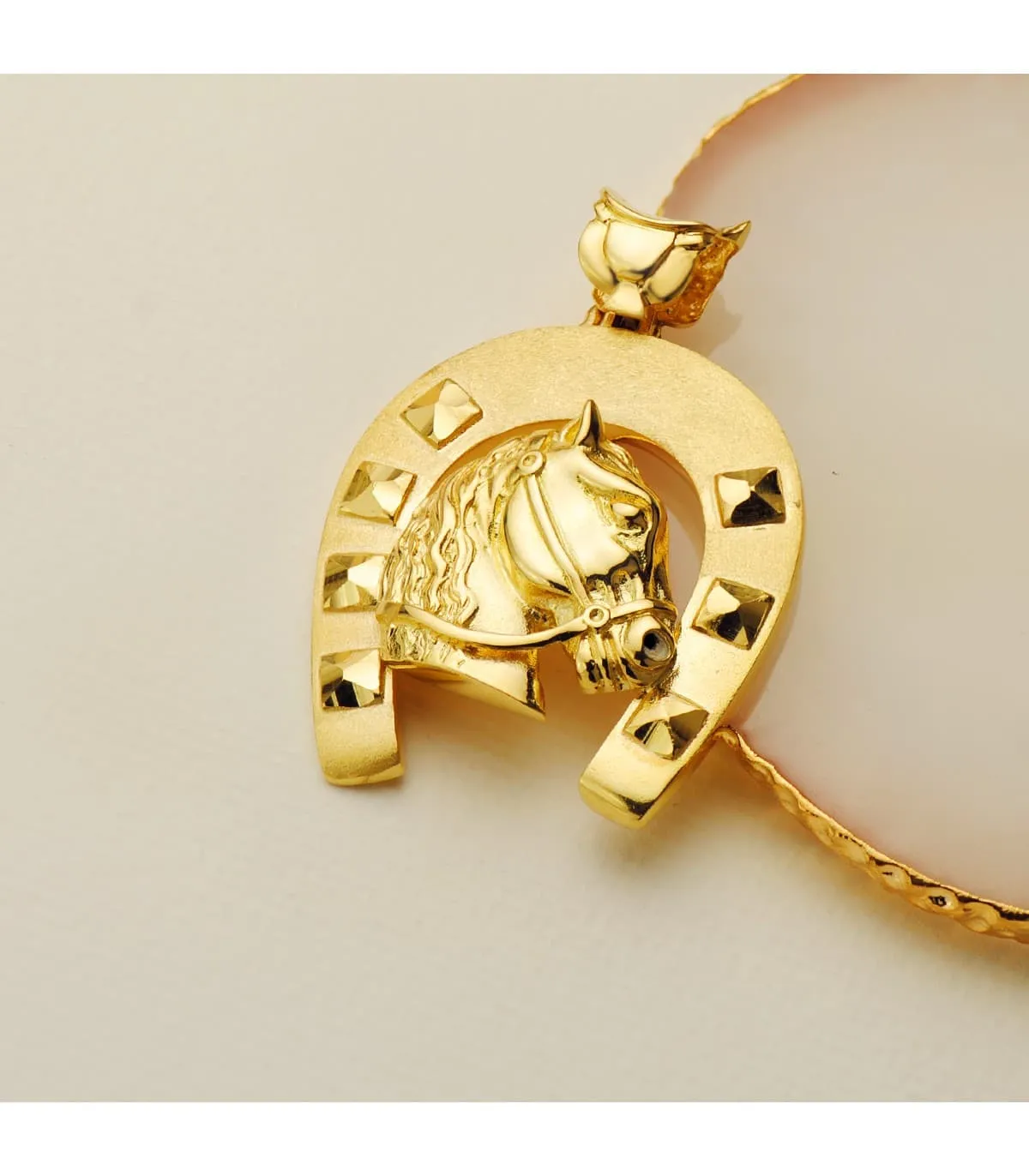 Colgante Herradura Caballo Oro 18K 50mm