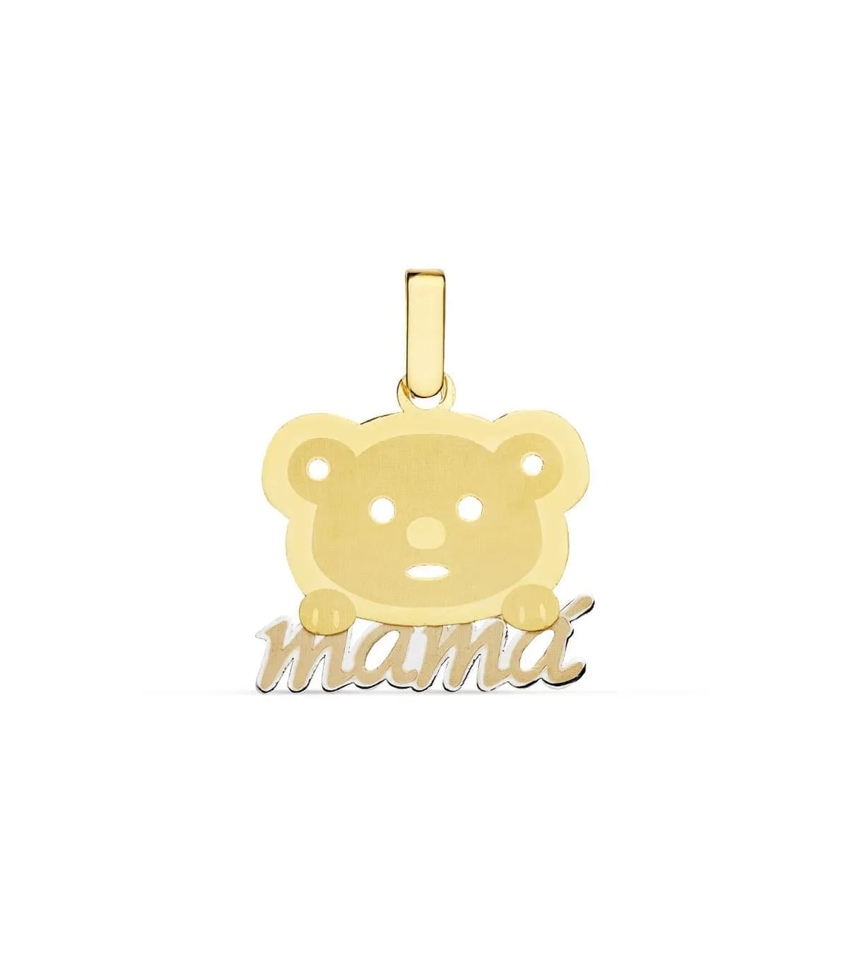 Colgante Mamá Oro bicolor 18K Oso