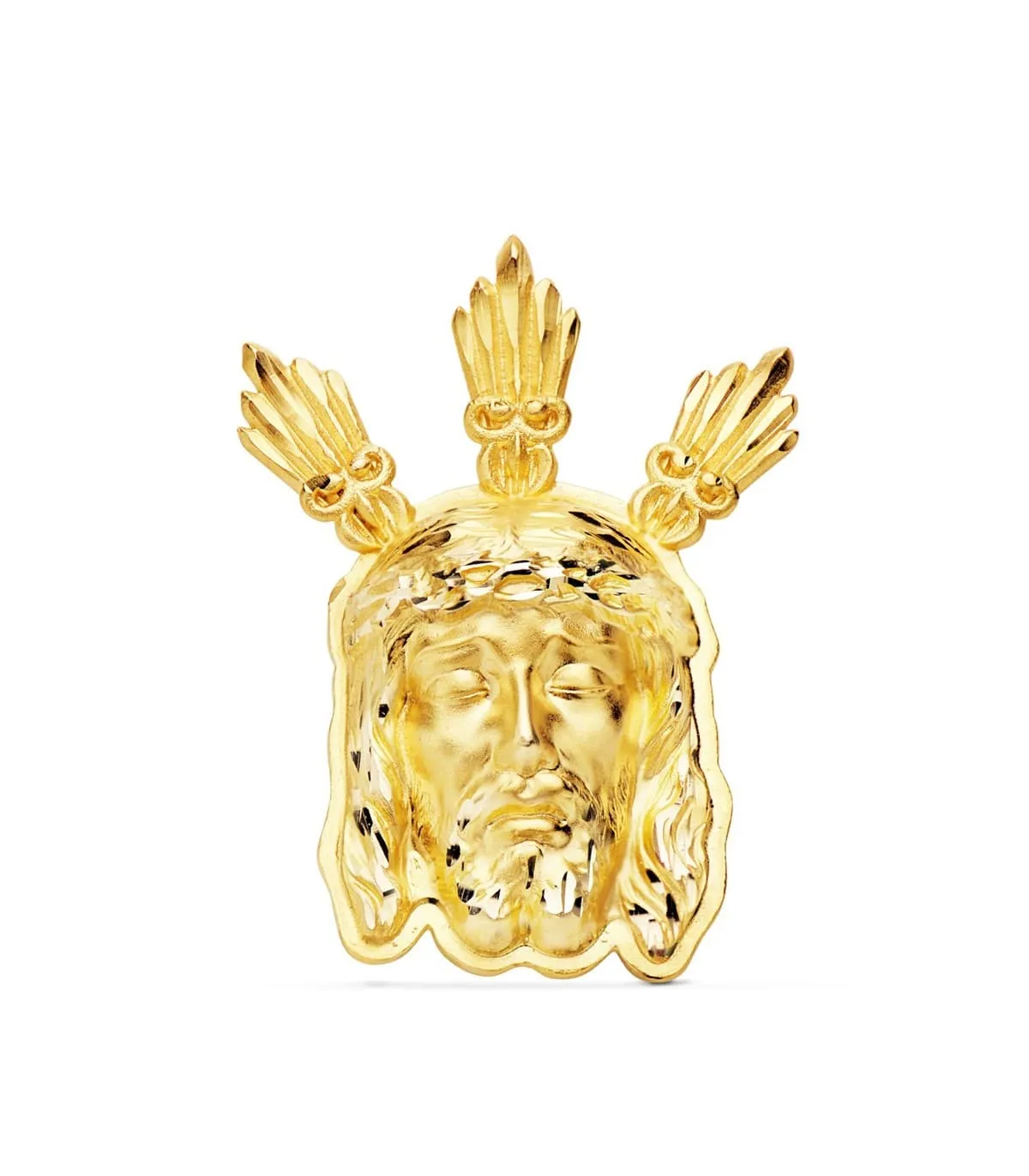 Colgante Rostro Cristo Oro 18K 39mm Potencias