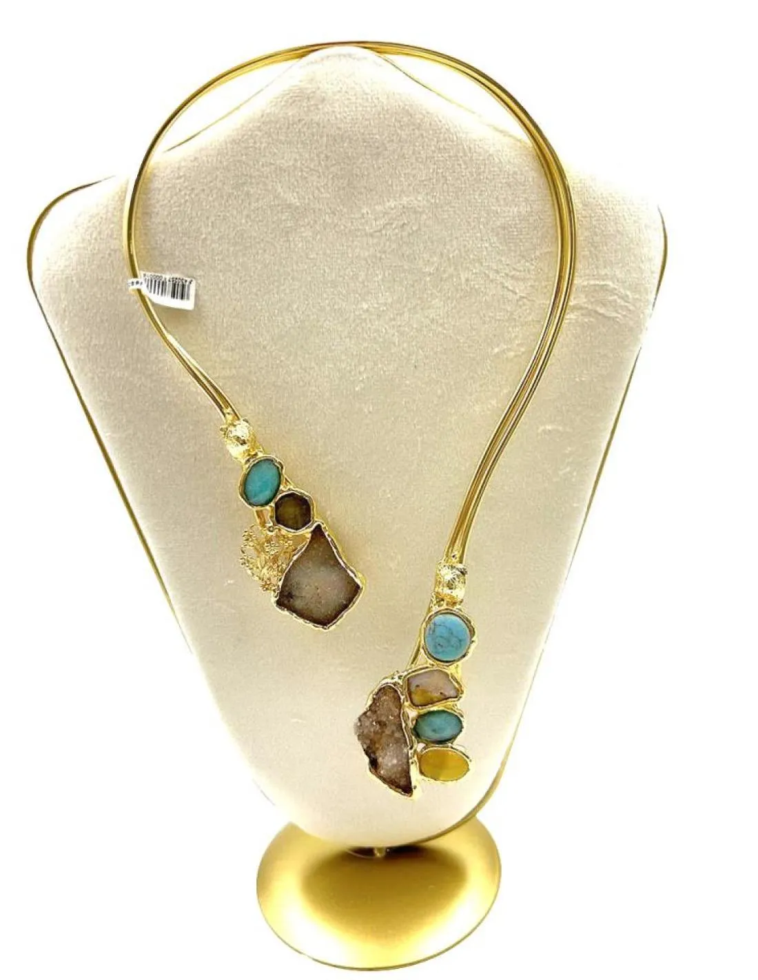 COLLARES DE PIEDRAS DORADOS PARA BODAS Y EVENTOS