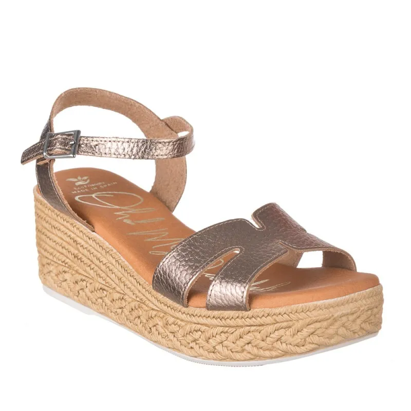 Cuñas Oh My Sandals 5451 Mujer Oro