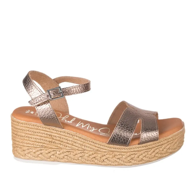 Cuñas Oh My Sandals 5451 Mujer Oro
