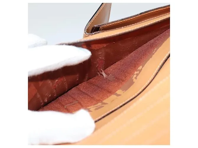 Céline Estuche de viaje de lona Macadam CELINE en cuero PVC marrón Auth yk13127 Castaño 