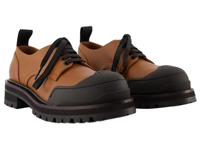DADA DERBIES  MARNI  CUERO  MARRóN CASTAñO 