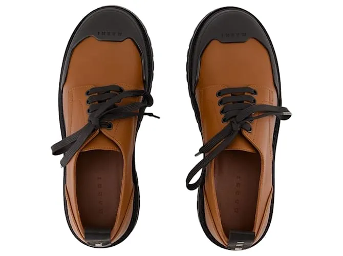 DADA DERBIES  MARNI  CUERO  MARRóN CASTAñO 