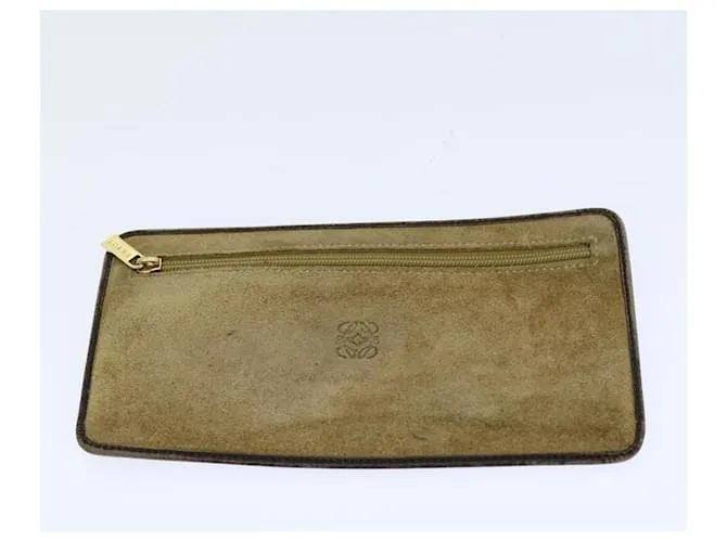 Estuche de Llaves LOEWE Pouch de Cuero 4Set Marrón Rosa Auth bs15089 Castaño 