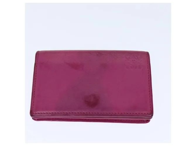 Estuche de Llaves LOEWE Pouch de Cuero 4Set Marrón Rosa Auth bs15089 Castaño 