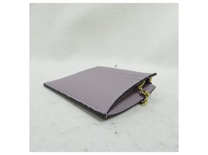 Estuche de tarjetas de visita de cuero Loewe Castaño Púrpura 