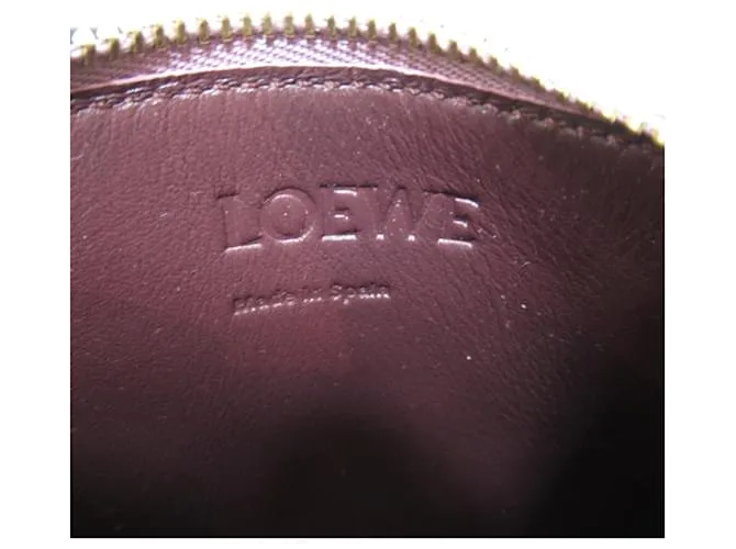 Estuche de tarjetas de visita de cuero Loewe Castaño Púrpura 