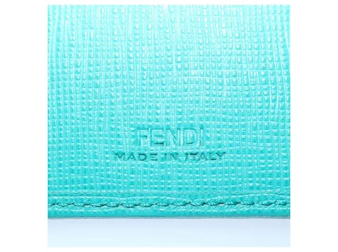 Estuche para llaves de lona FENDI Zucca Negro Marrón Auth am5112 Castaño 
