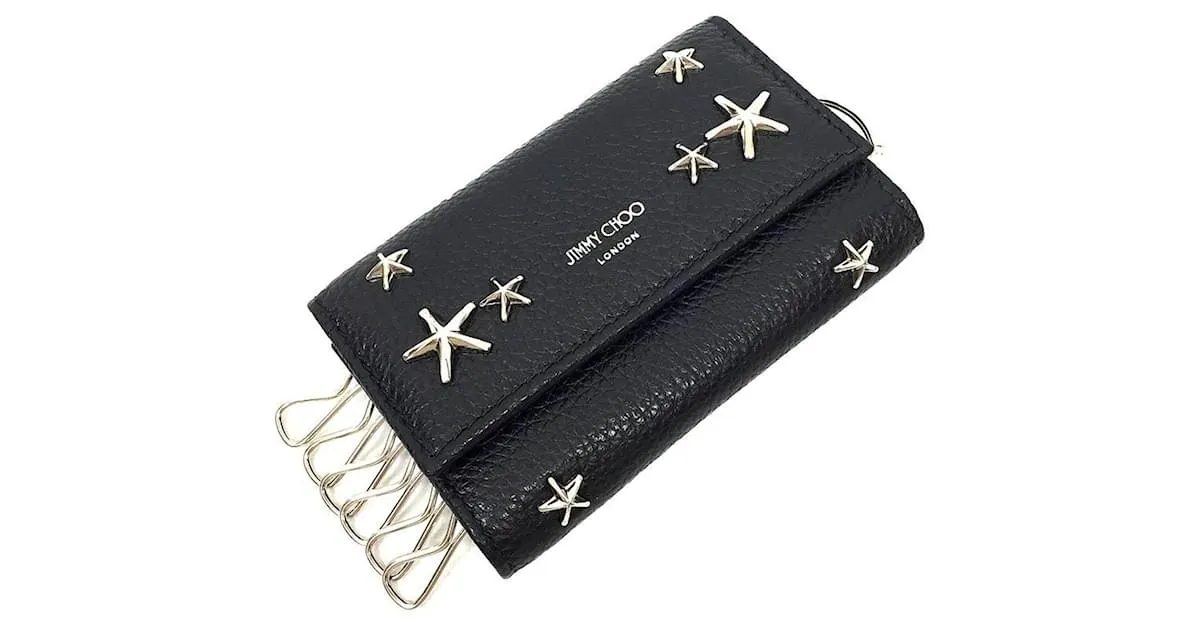 Estuche para llaves Neptune Jimmy Choo Negro Plata 