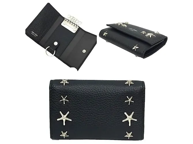 Estuche para llaves Neptune Jimmy Choo Negro Plata 