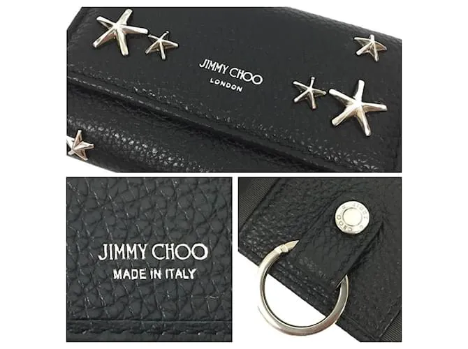 Estuche para llaves Neptune Jimmy Choo Negro Plata 