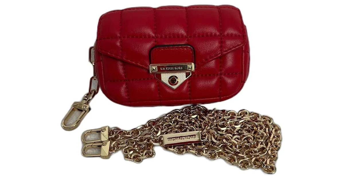 Estuche para tarjetas Soho de Michael Kors Roja 