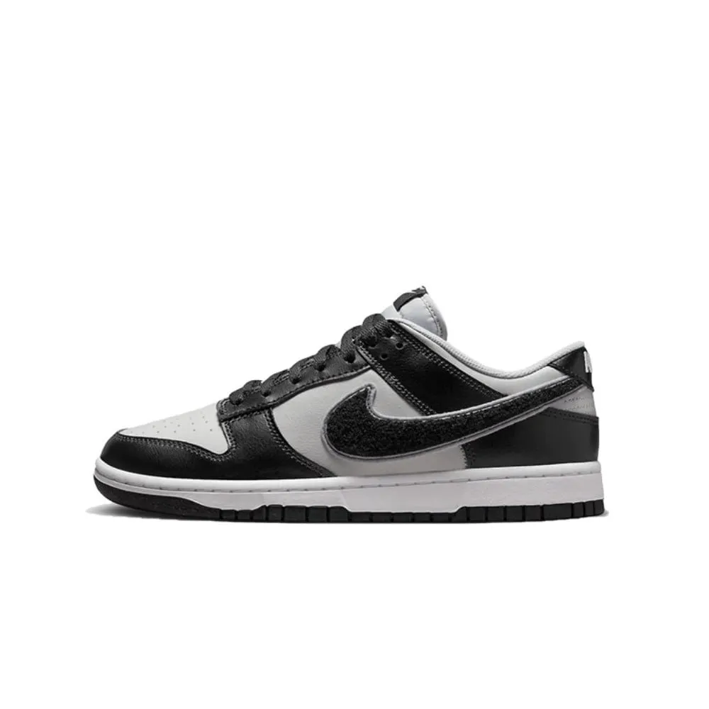 Nike Dunk Low Chenille Swoosh Grey Black