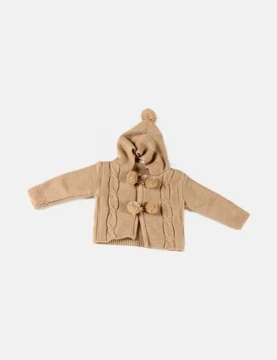NoName Chaqueta de punto camel borlas