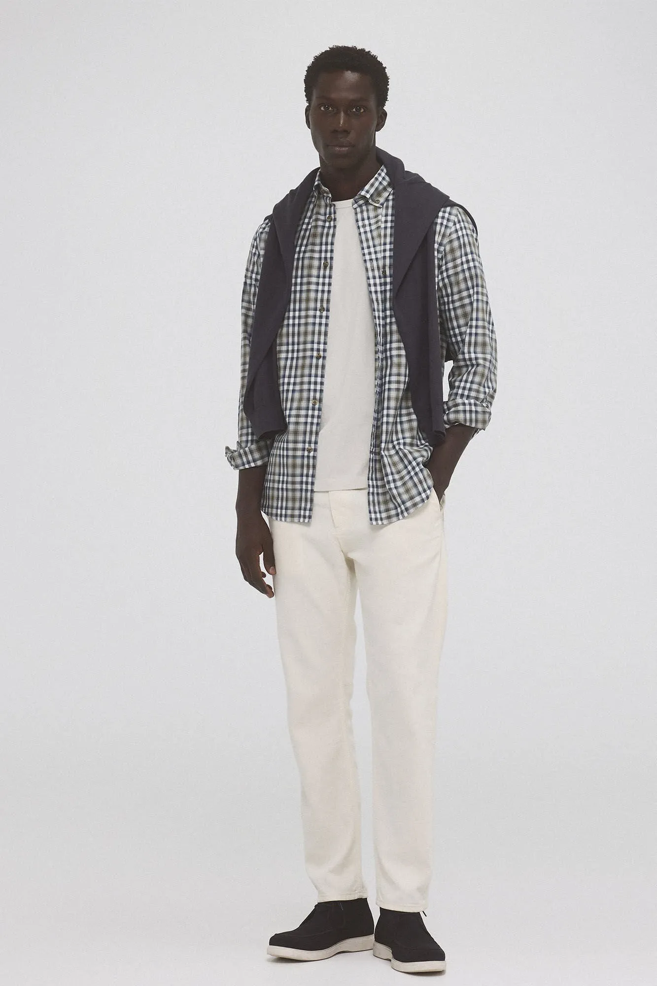 Pedro del Hierro Camisa twill cuadros