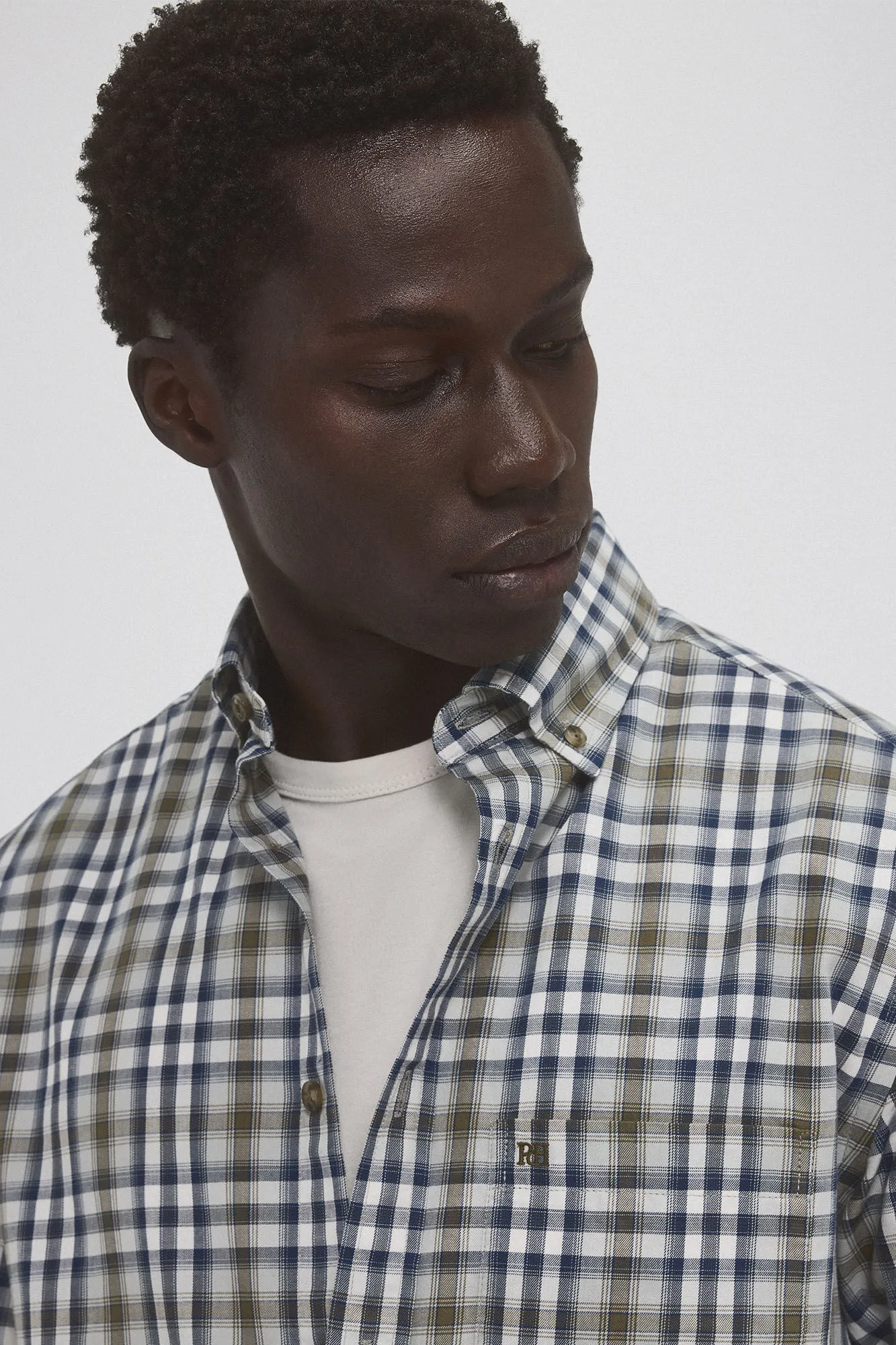 Pedro del Hierro Camisa twill cuadros