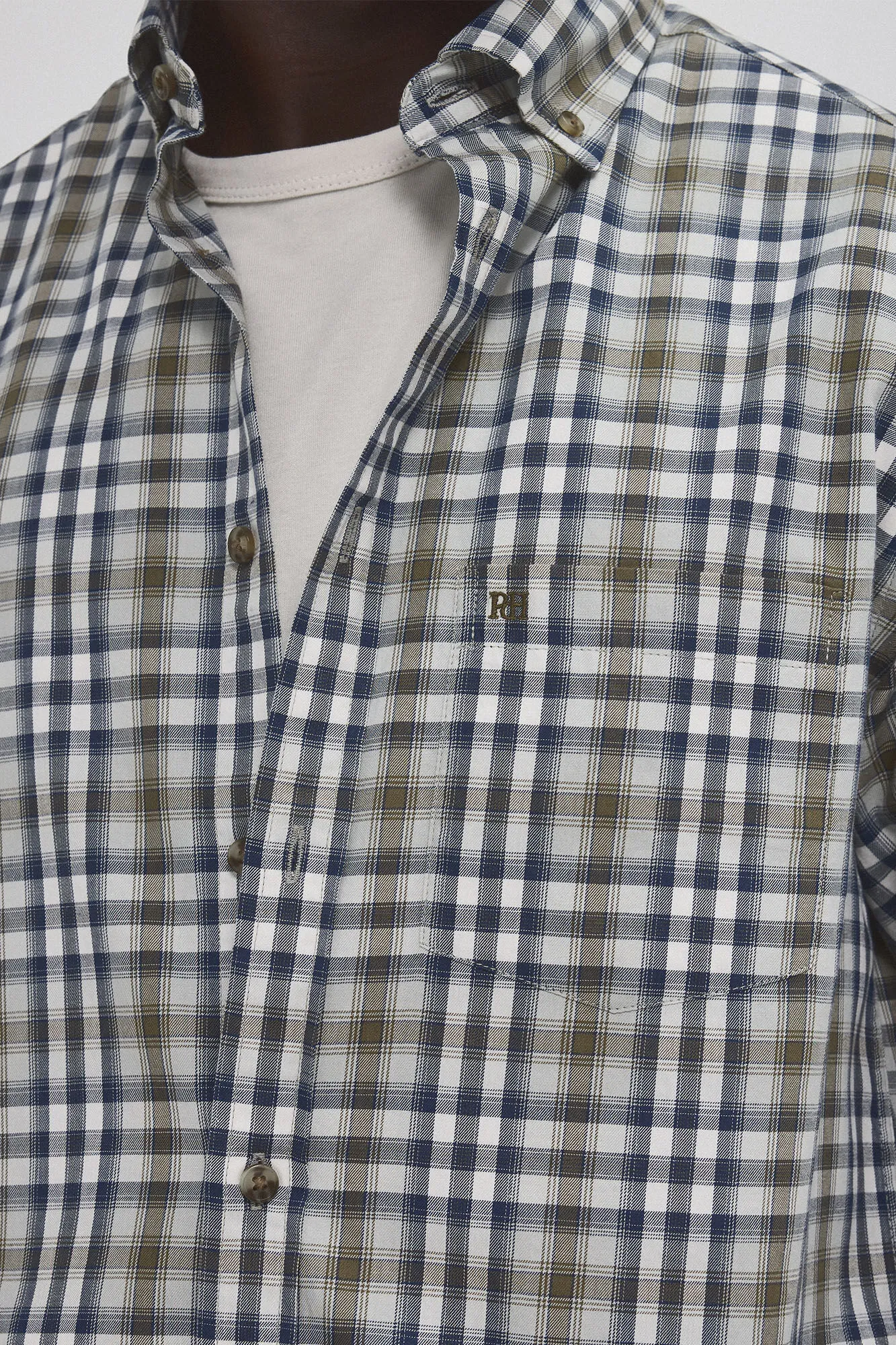 Pedro del Hierro Camisa twill cuadros