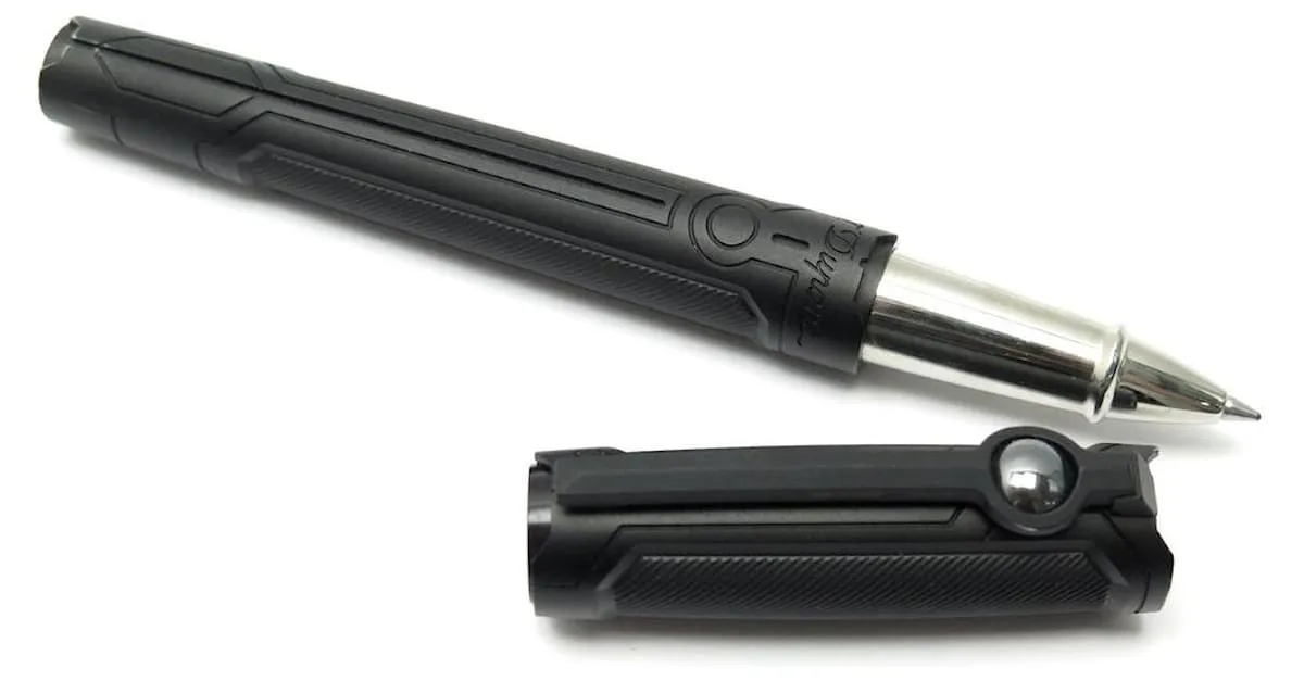 PEN DE BOLÍGRAFO ST DUPONT ARMORS OF TOMORROW 412693 + ESTUCHE PARA PLUMA ROLLERBALL CERANIUM Gris 