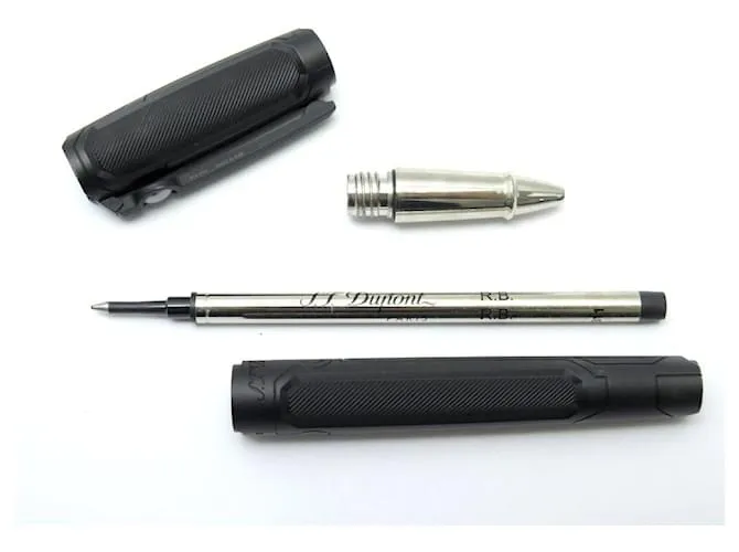 PEN DE BOLÍGRAFO ST DUPONT ARMORS OF TOMORROW 412693 + ESTUCHE PARA PLUMA ROLLERBALL CERANIUM Gris 