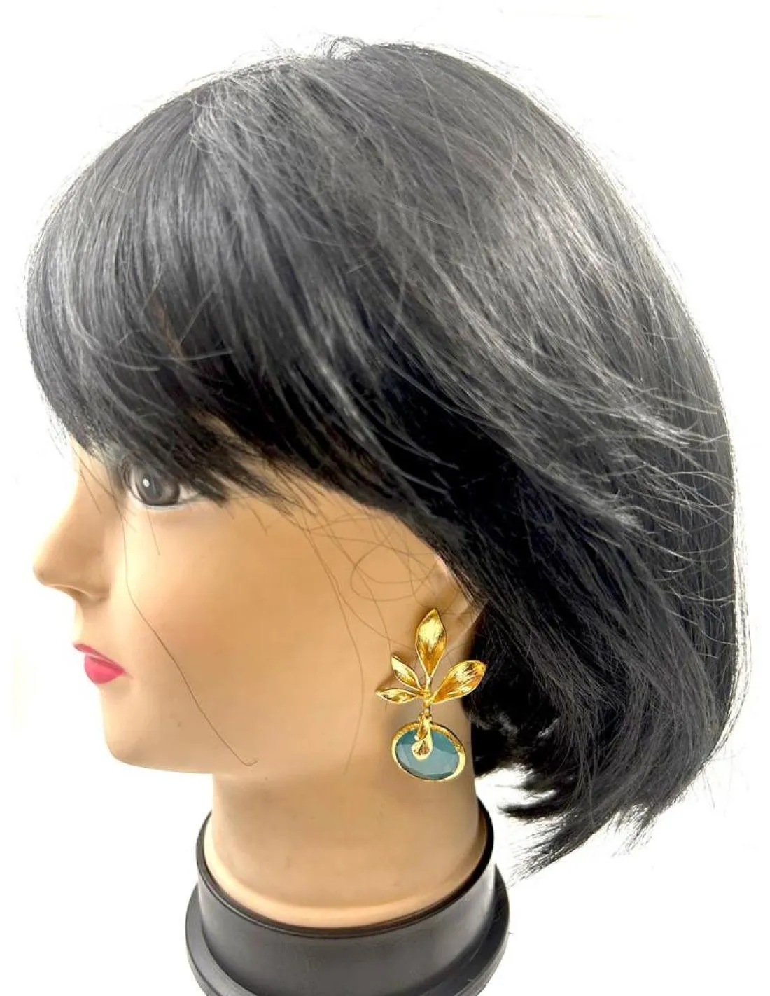 PENDIENTES BODA DE PIEDRAS AZULES CON DORADO PARA EVENTOS Y BODAS