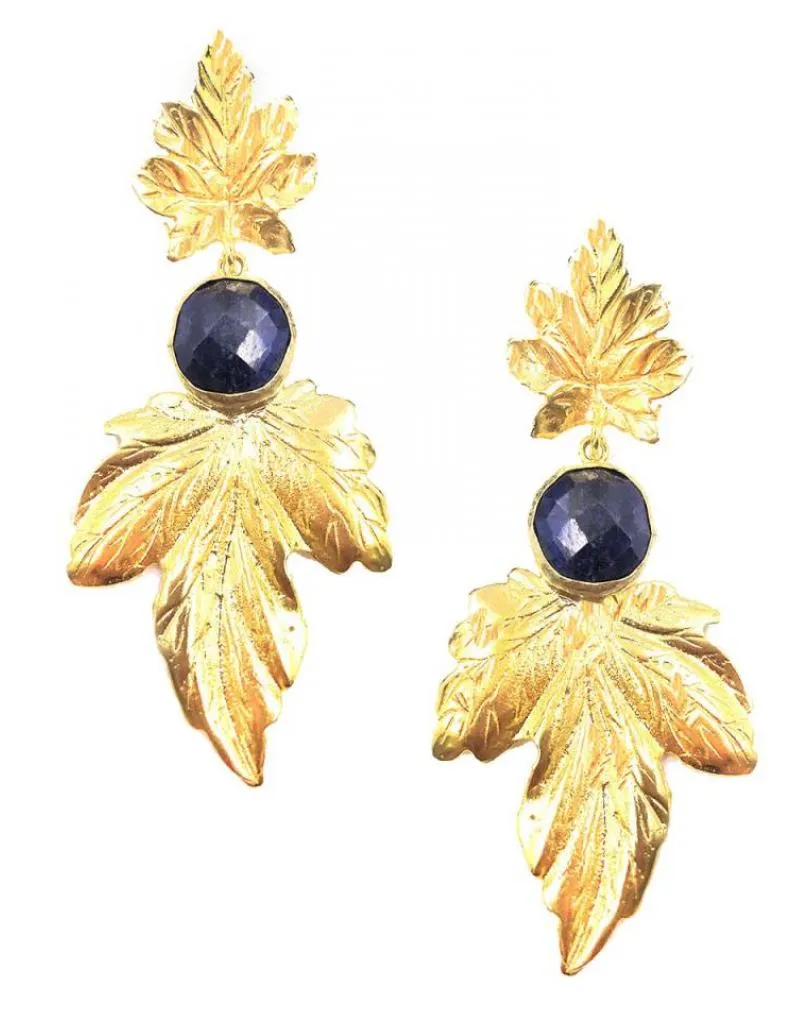 PENDIENTES LARGOS DORADOS Y NEGROS PARA BODAS Y EVENTOS
