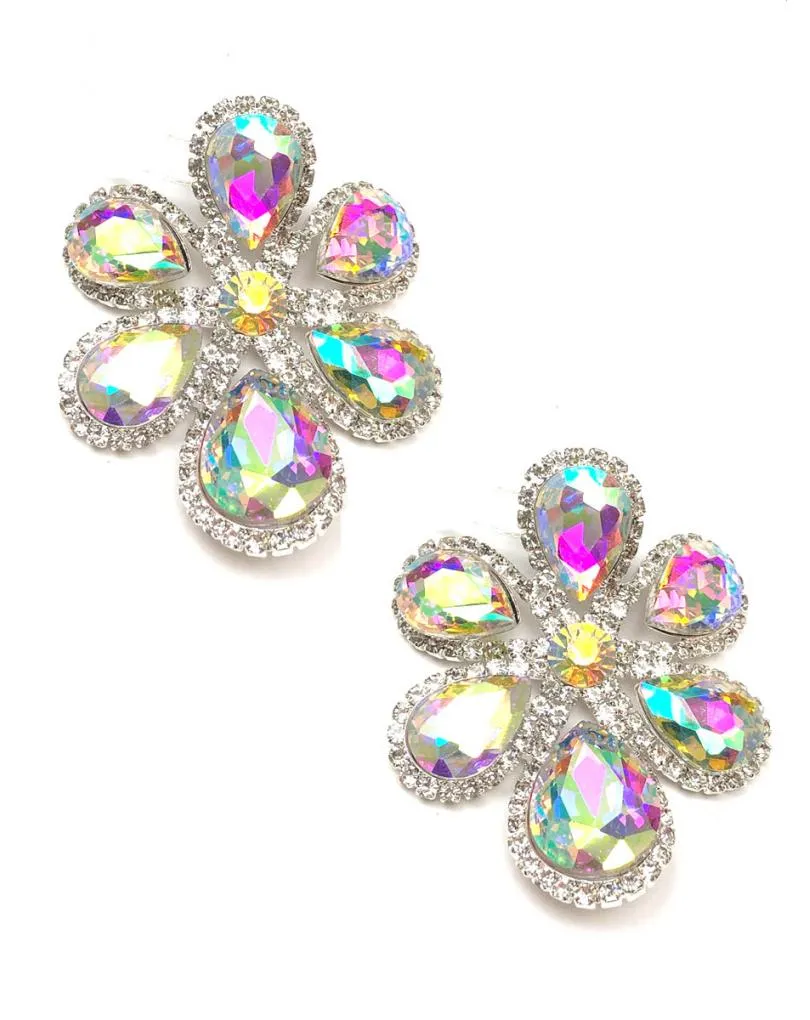 PENDIENTES PARA BODAS Y EVENTOS DISEÑO DE FLOR ESPECTACULAR