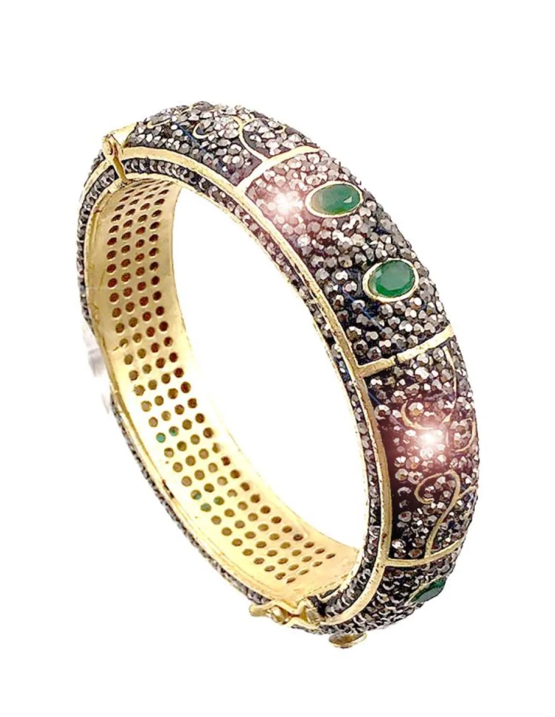 PULSERAS MUJER PARA EVENTOS CIRCON CON JADE VERDE SUTIL CONTRASTE