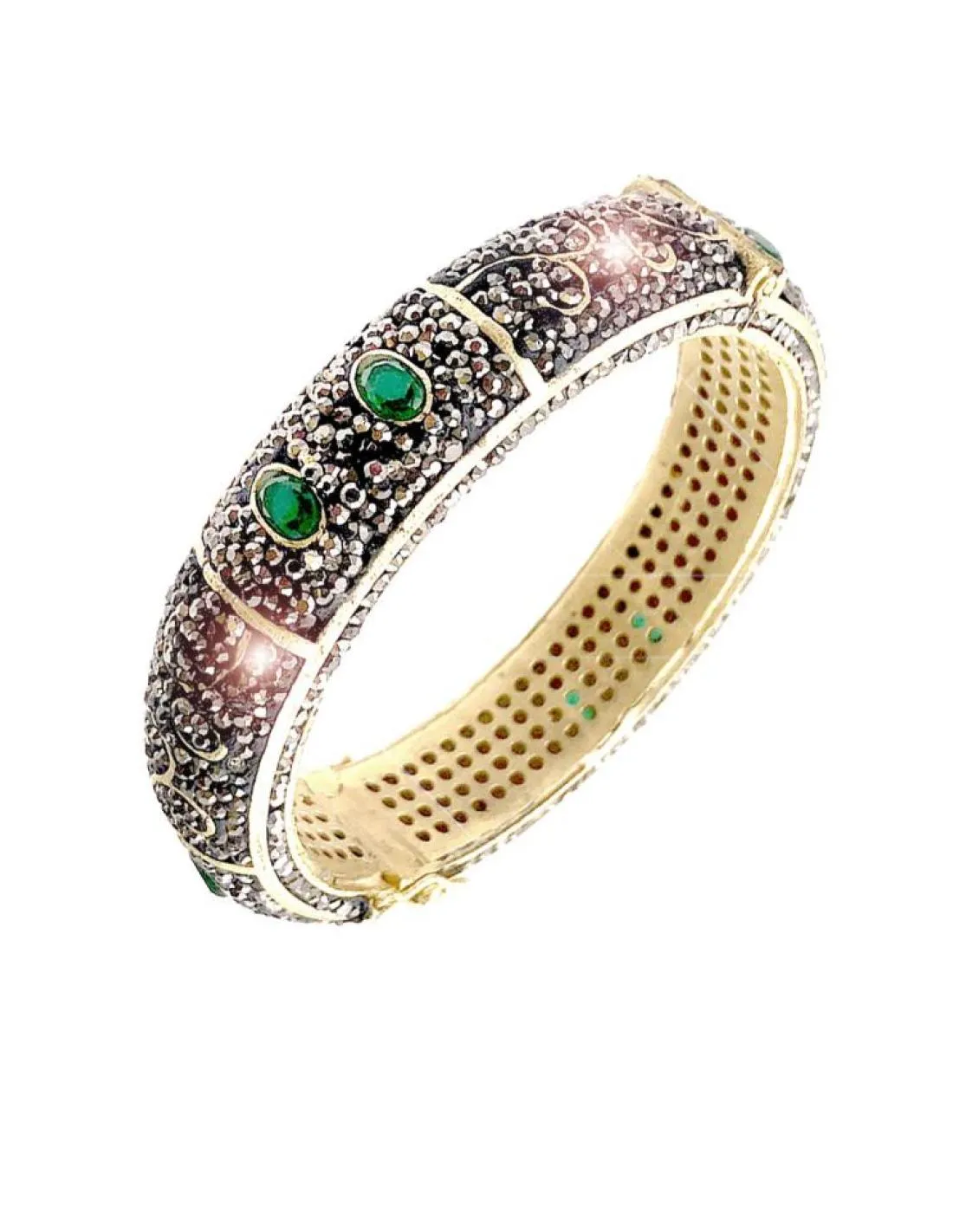 PULSERAS MUJER PARA EVENTOS CIRCON CON JADE VERDE SUTIL CONTRASTE