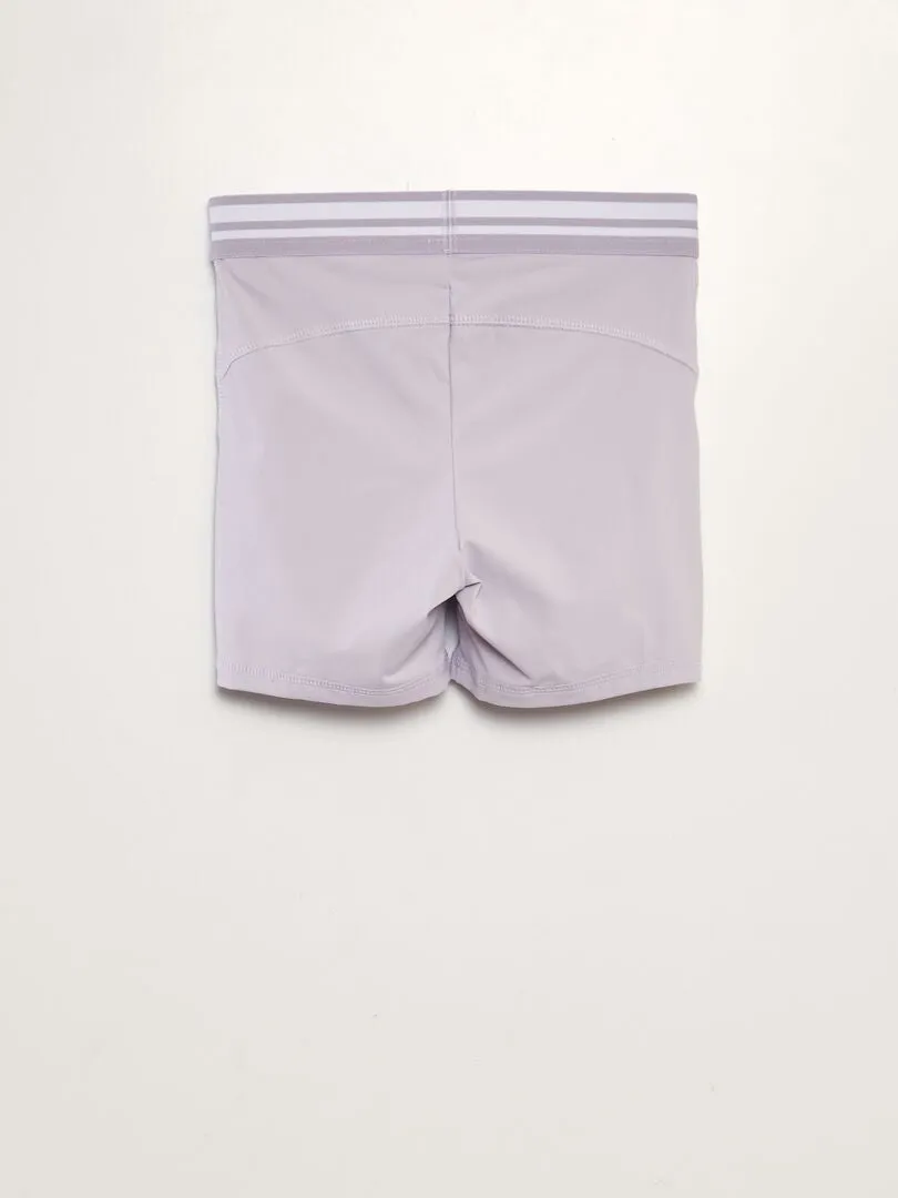 SHORT CICLISTA CON CINTURA EN CONTRASTE  PURPURA