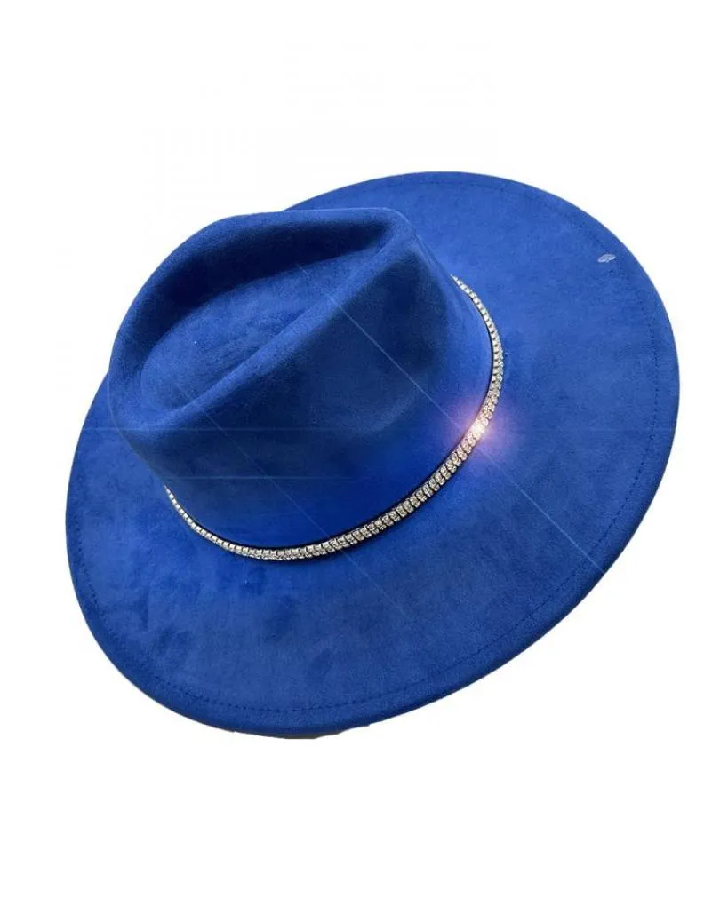 SOMBREROS AZULONES CON DECORACION CHIC DE CRISTAL