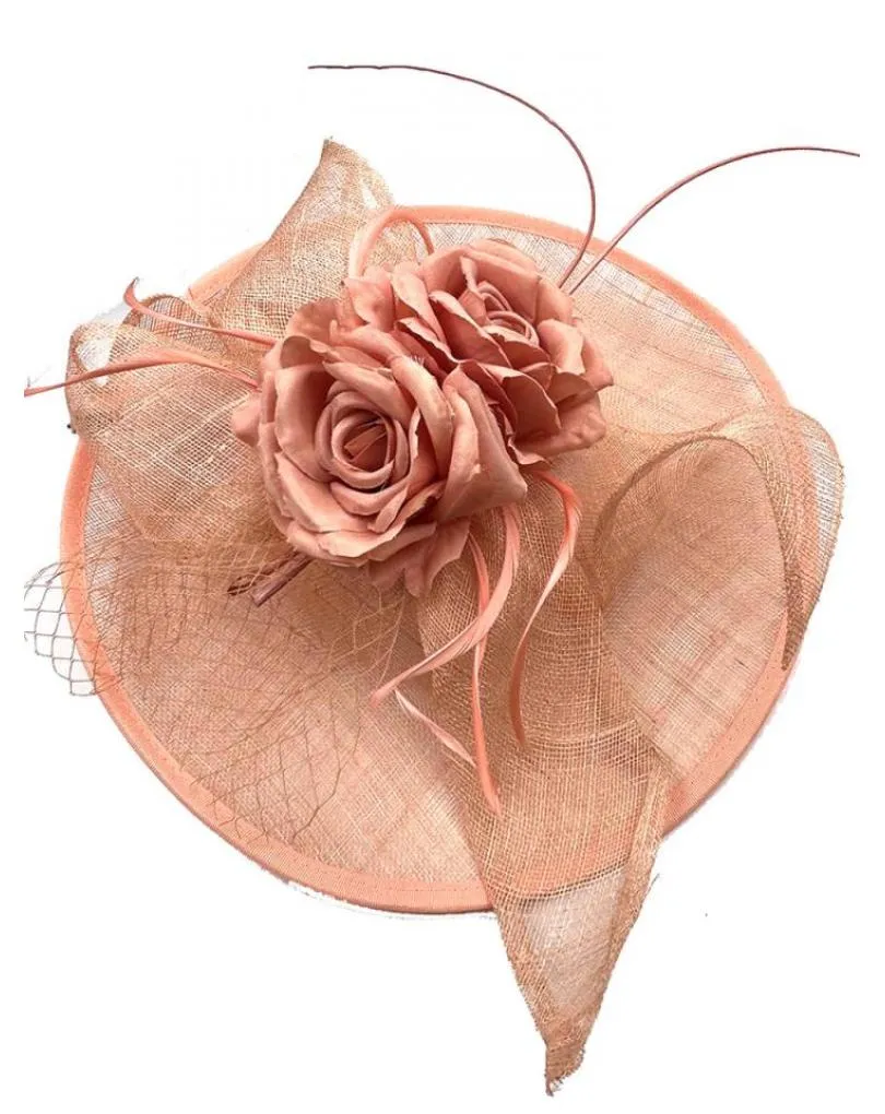 TOCADOS CORAL CLARO PARA MADRINAS E INVITADAS DE BODAS Y EVENTOS