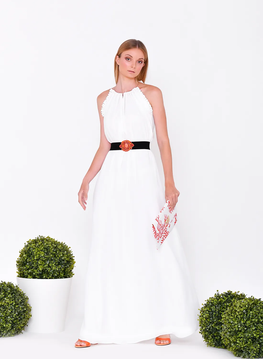 Vestido largo fluido para bodas