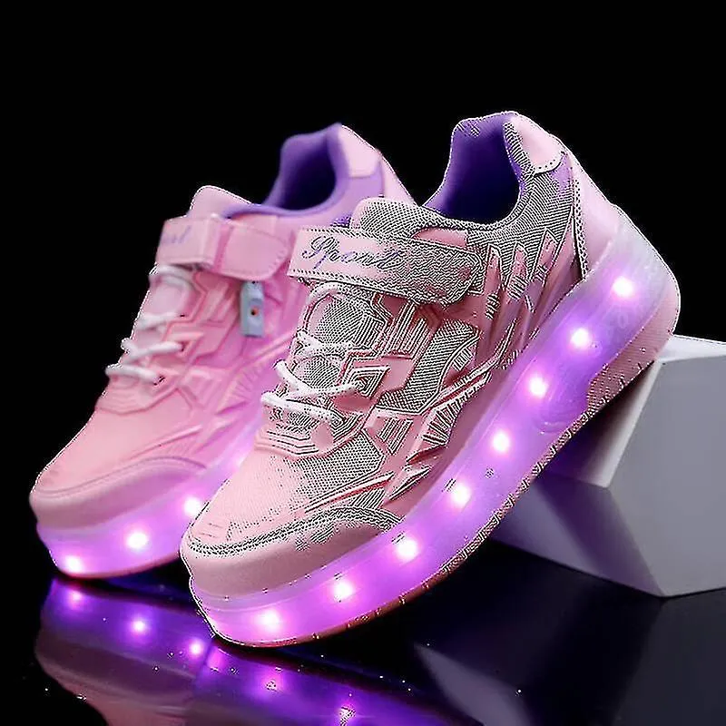 ZAPATILLAS LED LIGHT Q7YKY  ZAPATILLAS DEPORTIVAS INFANTILES CON DISEñO DE DOBLE RUEDA