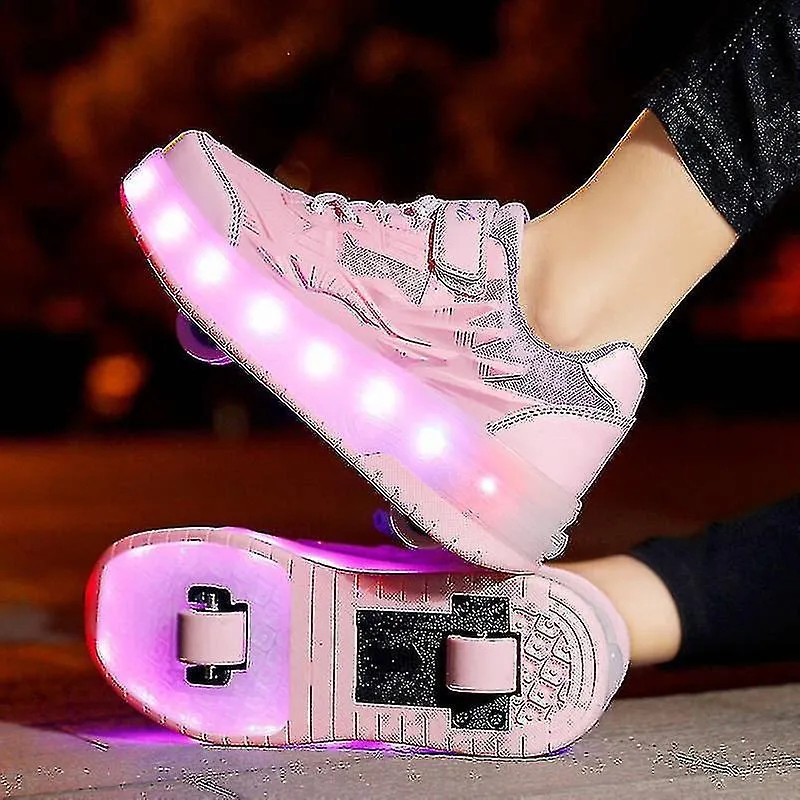 ZAPATILLAS LED LIGHT Q7YKY  ZAPATILLAS DEPORTIVAS INFANTILES CON DISEñO DE DOBLE RUEDA