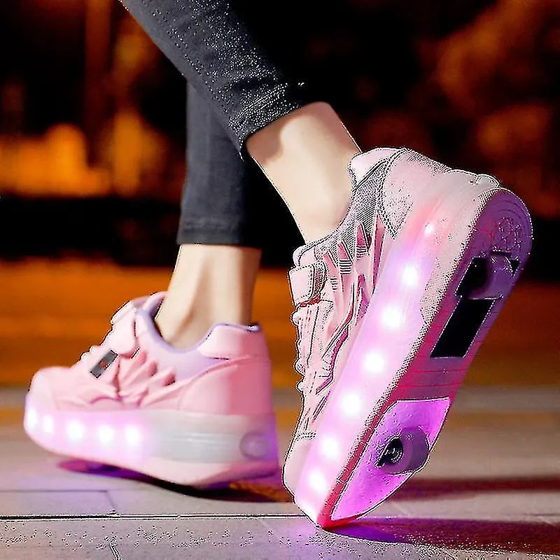 ZAPATILLAS LED LIGHT Q7YKY  ZAPATILLAS DEPORTIVAS INFANTILES CON DISEñO DE DOBLE RUEDA