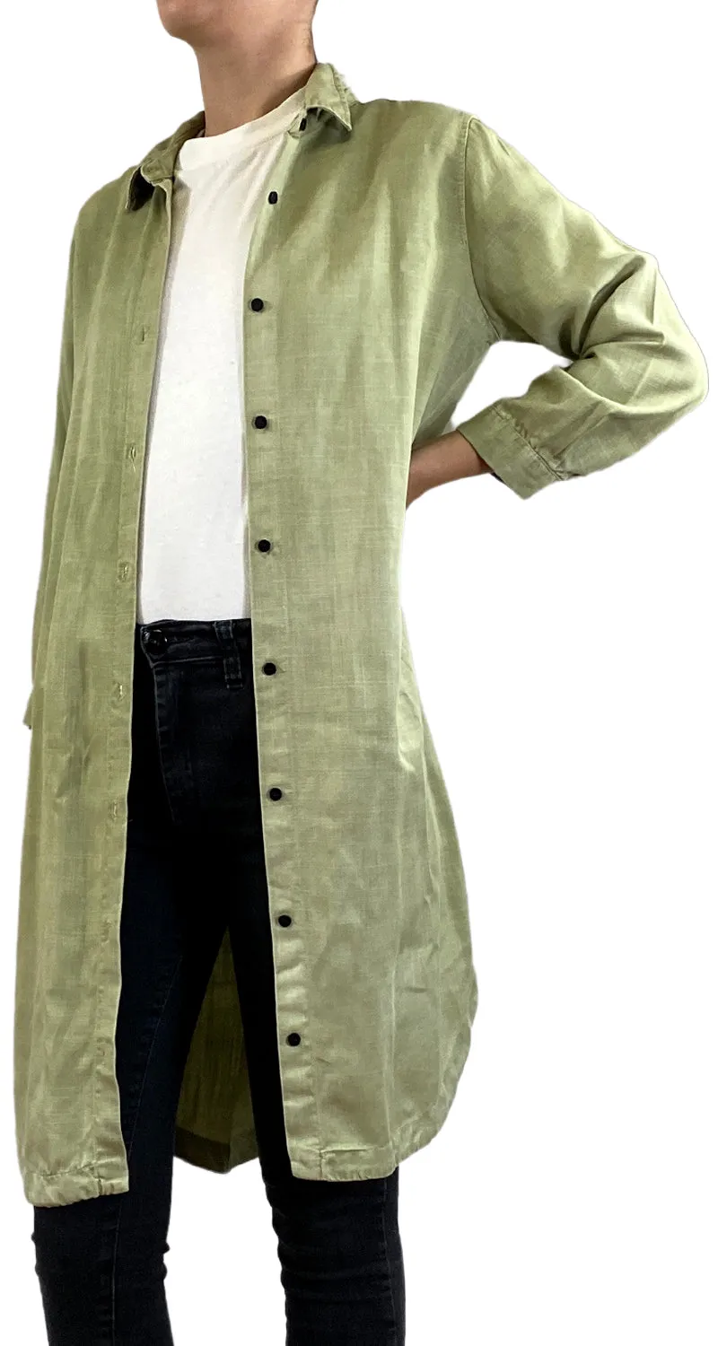 ZARA Camisa Larga Verde